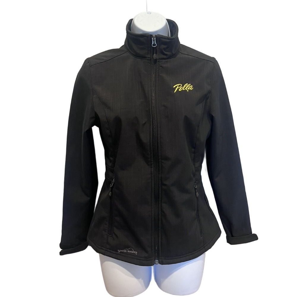 NWOT Eddie Bauer Women's Black Jacket with Pella logo - Small - Never Worn